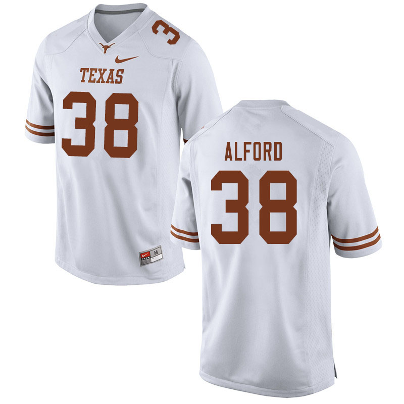 Men #38 Parker Alford Texas Longhorns College Football Jerseys Sale-White